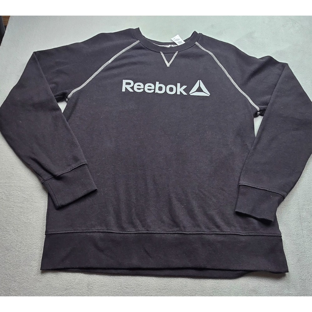 REEBOK BRAND long sleeve thin‎ sweatshirt black MEDIUM
